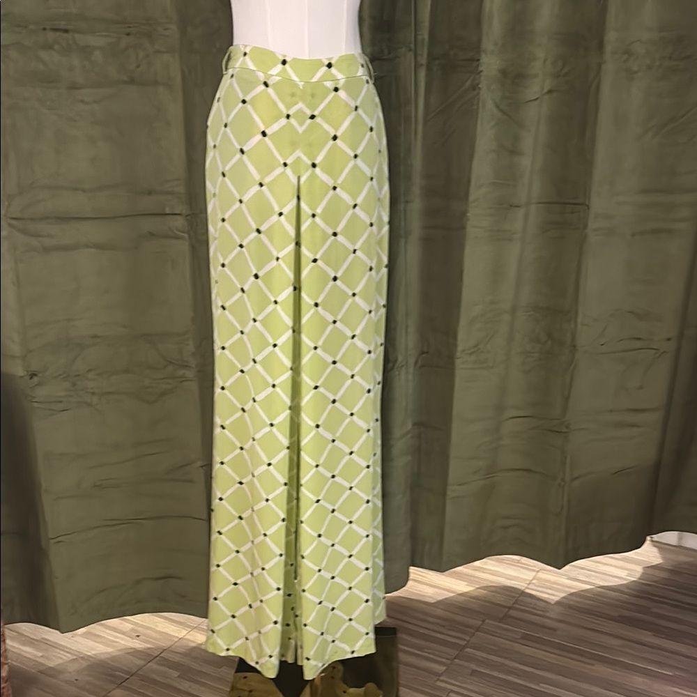 Tibi 100% silk wide leg pants, US10